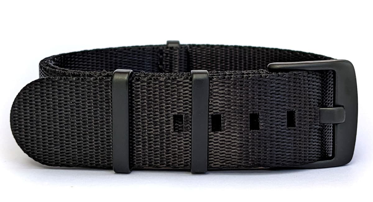 NATO seatbelt strap · 24mm / Black / Seatbelt / 280mm / Pvd Black