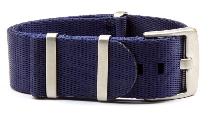 NATO seatbelt strap · 24mm / Blue / Seatbelt / 280mm / Stainless Steel