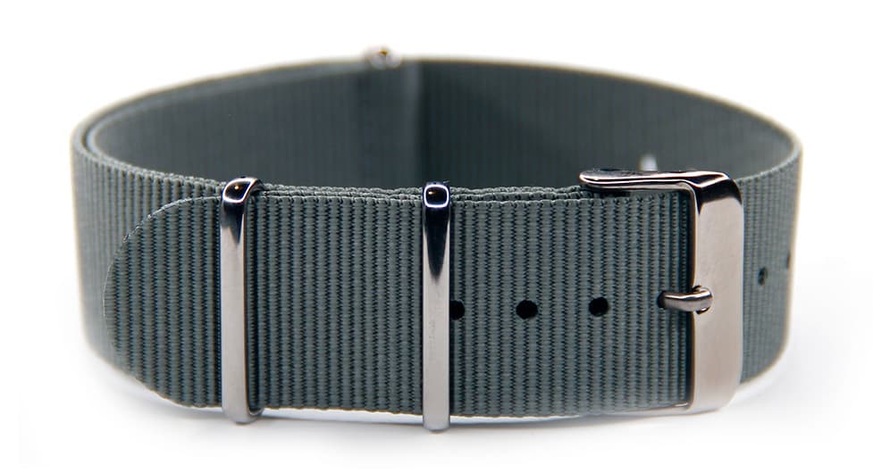 NATO nylon strap · 24mm / Grey / Nylon / 280mm / Stainless Steel