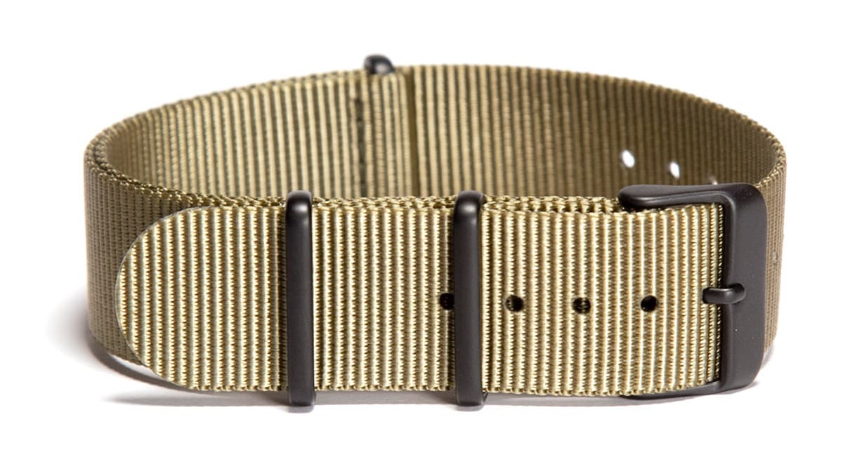 NATO nylon strap · 20mm / Green / Nylon / 280mm / Pvd Black