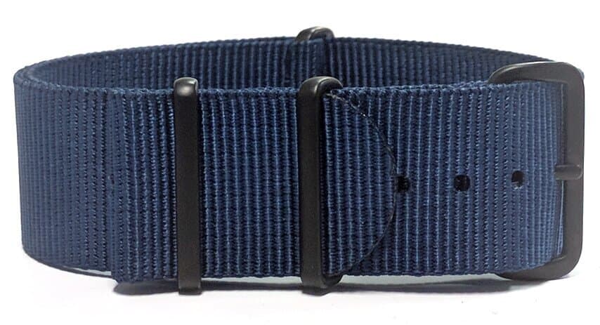 NATO nylon strap · 18mm / Navy Blue - / Nylon / 280mm / Pvd Black