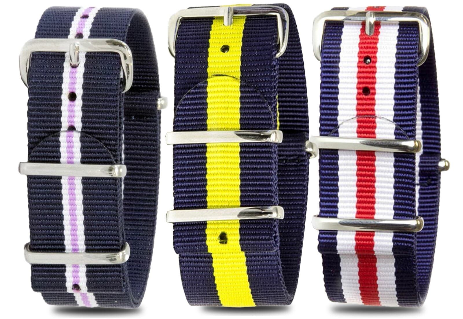 NATO Value Pack · 16mm / Blue Yellow Blue / Nylon / 280mm / Stainless Steel
