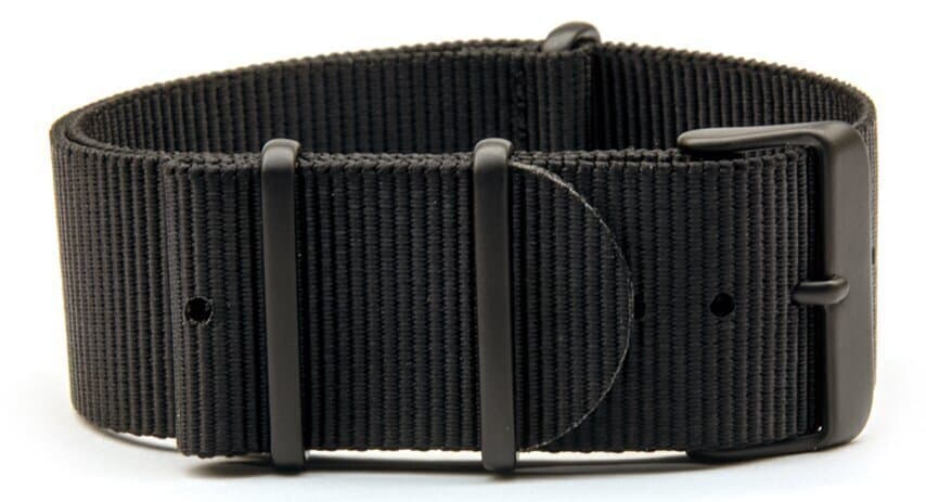 NATO nylon strap · 24mm / Black / Nylon / 400mm / Pvd Black