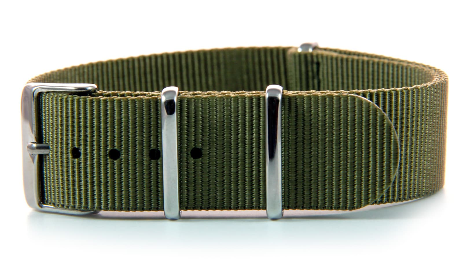 NATO nylon strap · 24mm / Green / Nylon / 400mm / Stainless Steel
